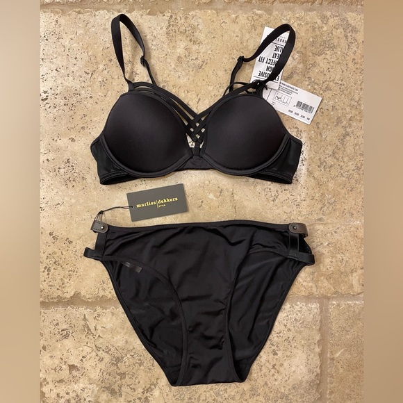 Marlies Dekkers 30B black push up bra and panty set 65B Marlies Dekkers bra sale - Picture 4 of 13